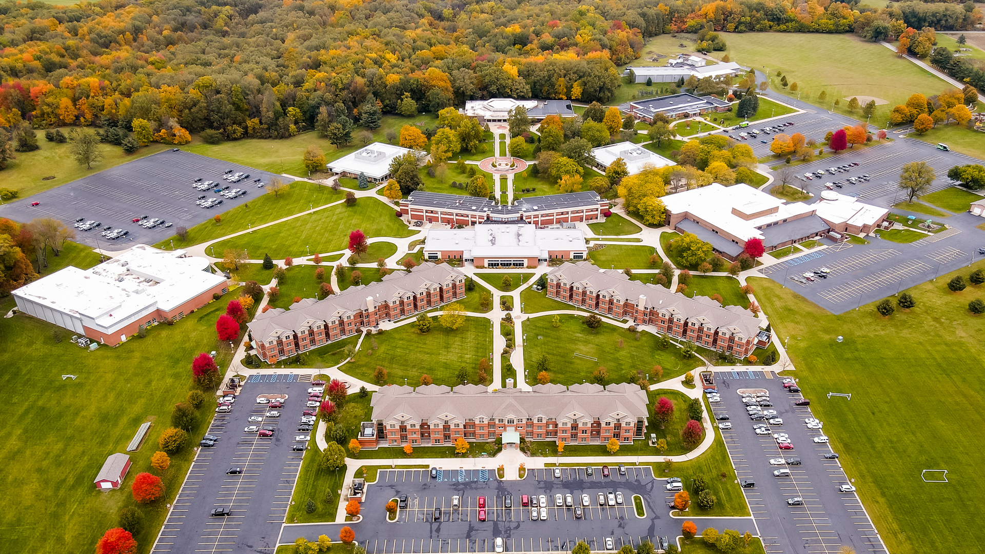 Aerial view of the Dowagiac campus