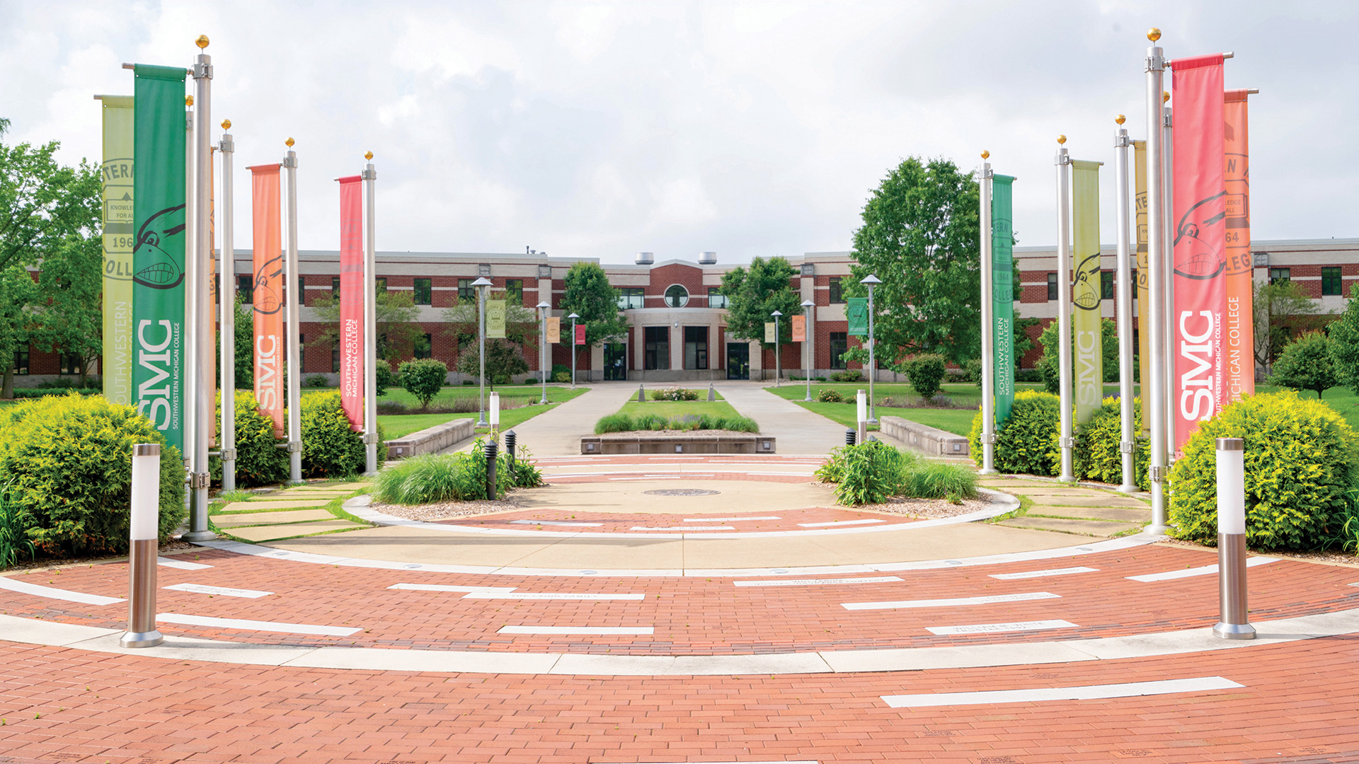 Alumni Plaza the center of the Dowagiac campus