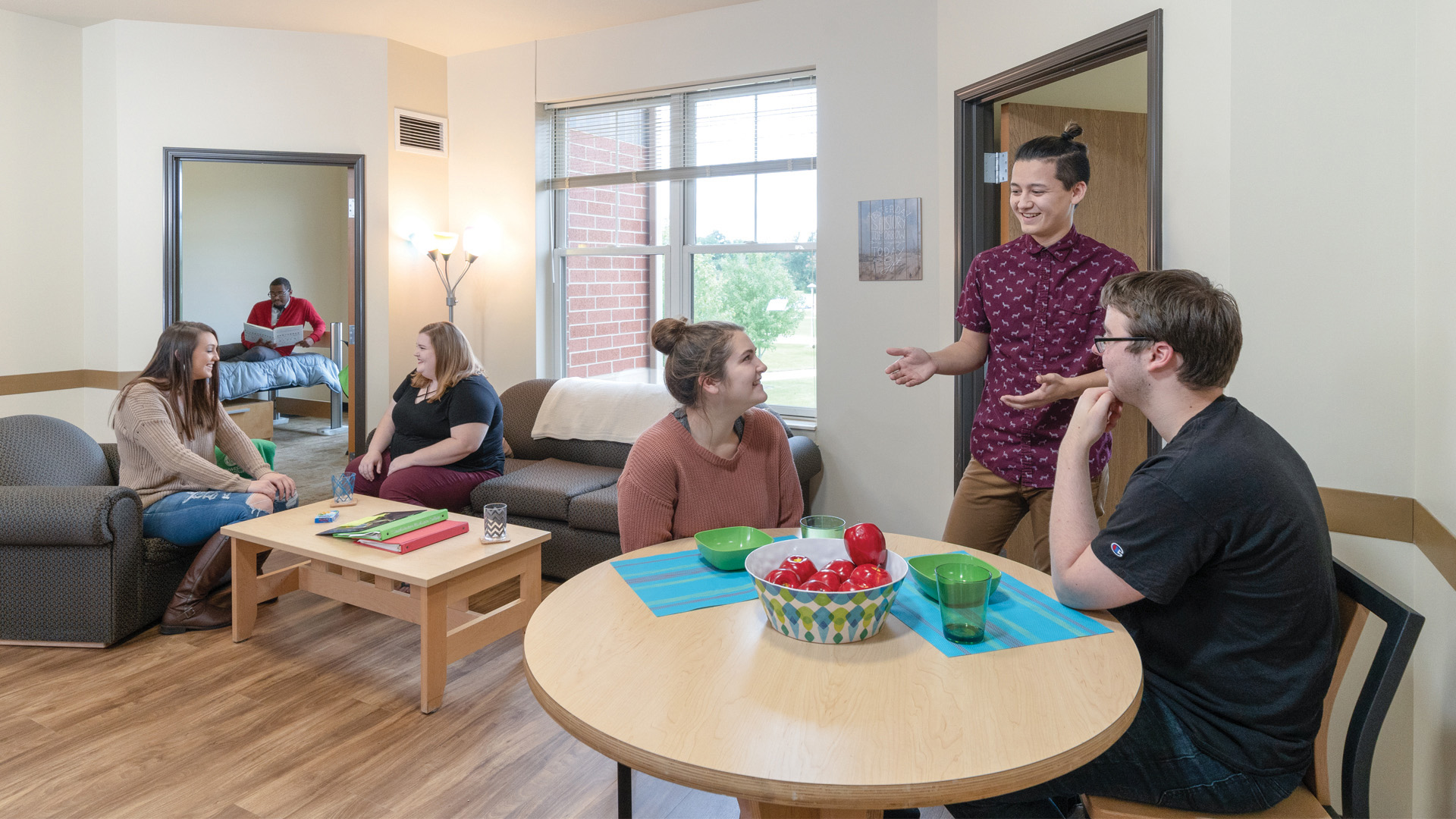 SMC housing features a large living area, full kitchen, and more.