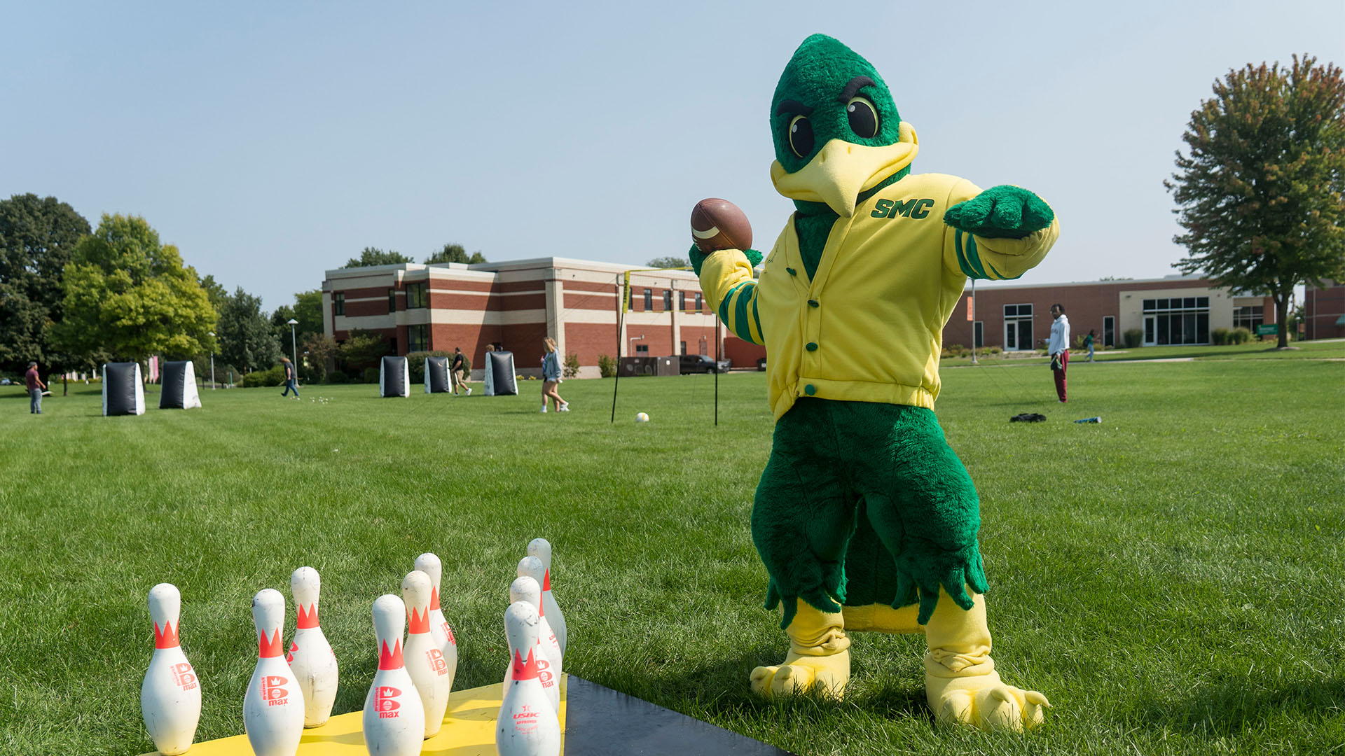 Ronnie Roadrunner enjoys SMC campus activities.