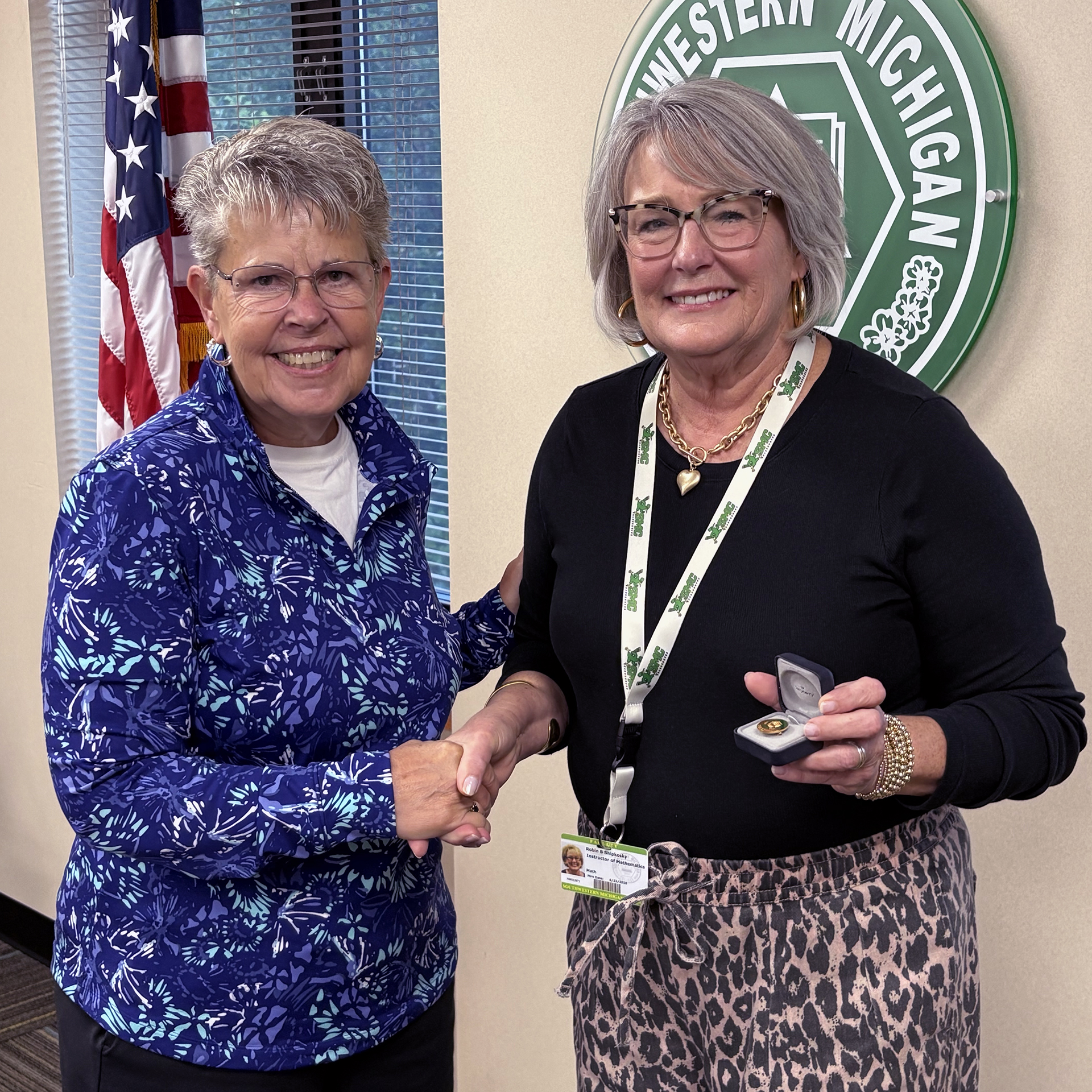 Trustee Becky Moore, Math Professor Robin Shipkosky