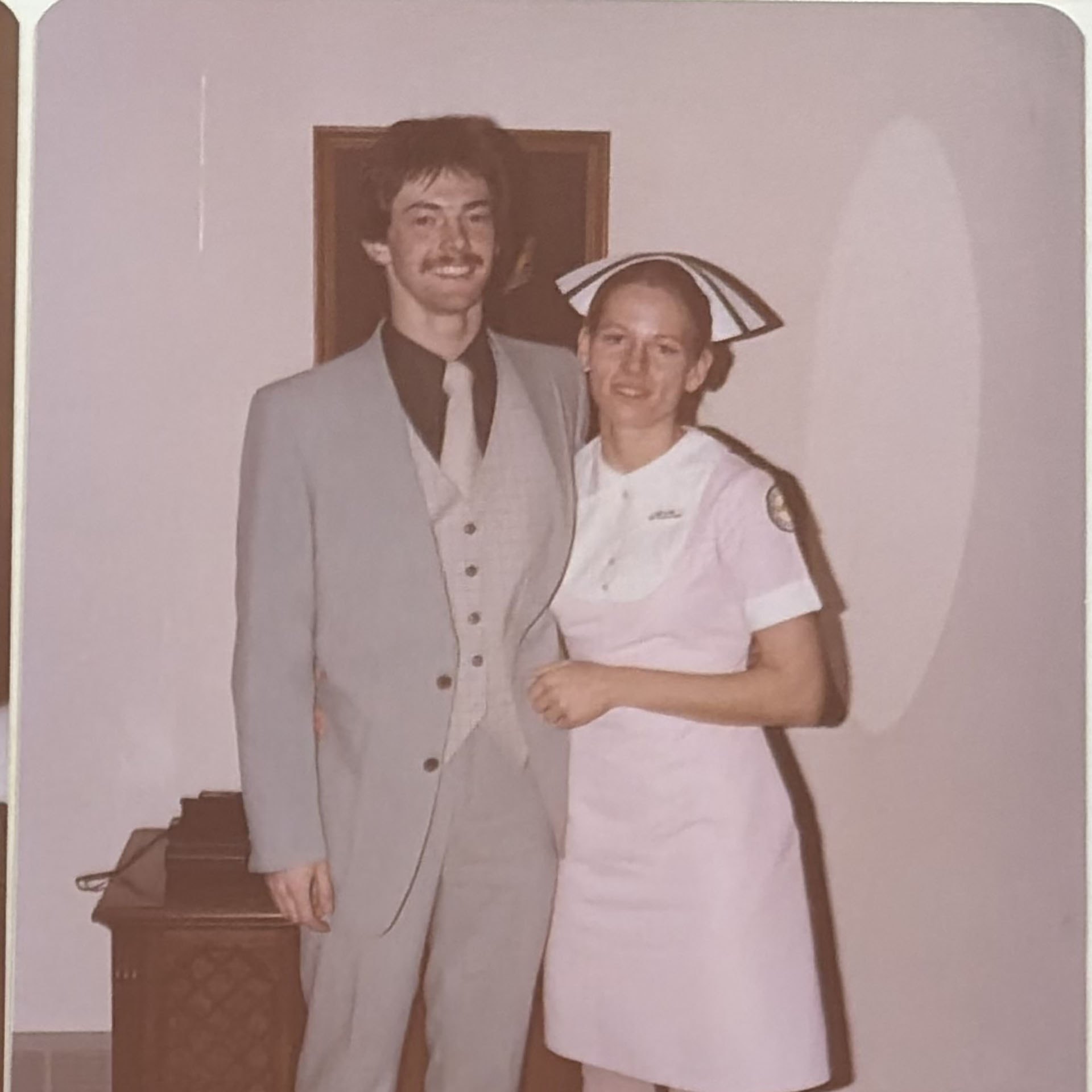 Kathy Mikel with her future husband, Mark